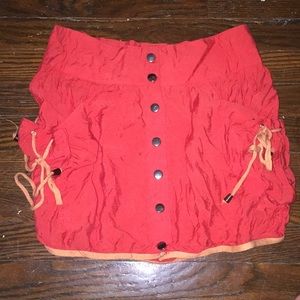 Ya Los Angeles Drawstring Pocket Mini Skirt